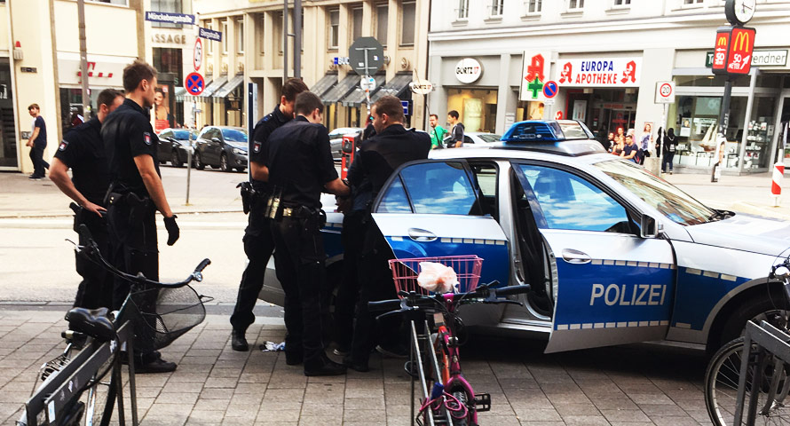 Polizei fängt Schmierfink