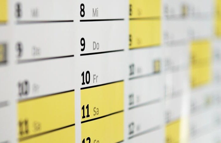 Gesetzliche Feiertage im Kalender vermerken