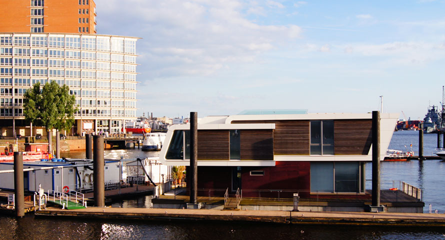 Hausboote in Hamburg - wohnen mitten auf dem Wasser