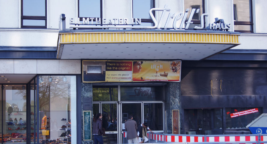 Filmtheater Streits: Das Kino am Jungfernstieg von außen