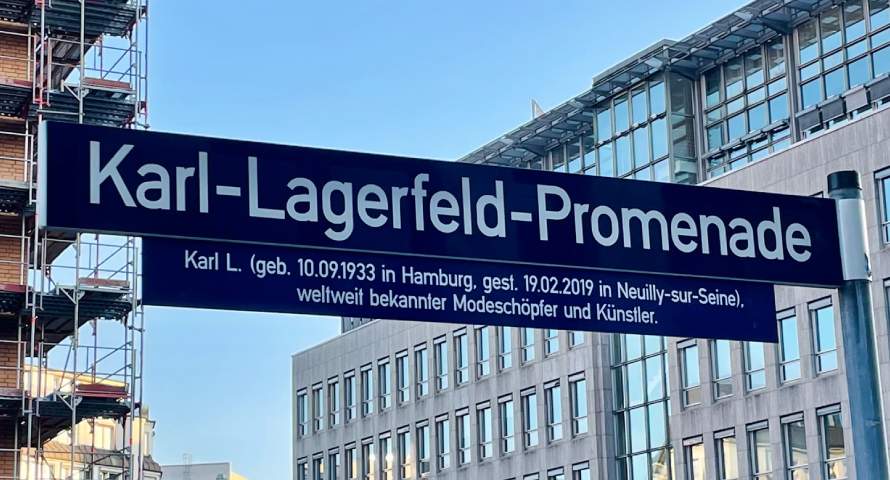 Hamburg ehrt Mode-Ikone: Karl-Lagerfeld-Promenade feierlich eingeweiht