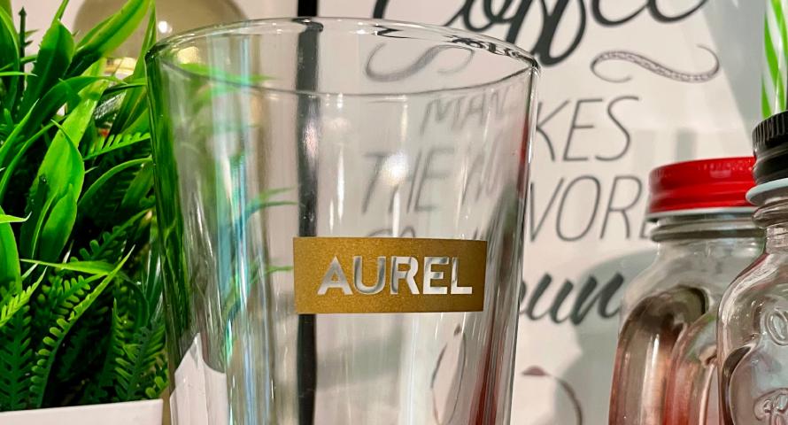 Typisches Glas aus der Bar Aurel